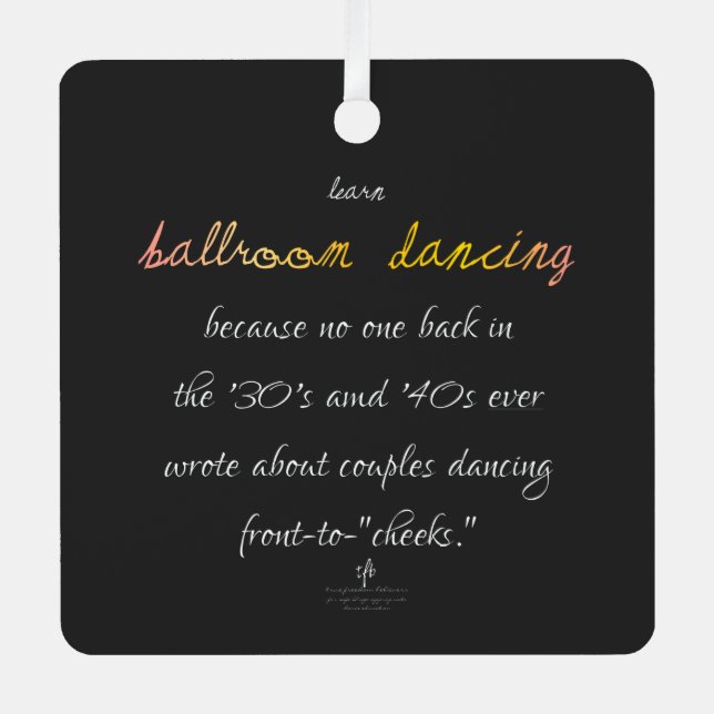 Learn Ballroom Dancing Cava Rosa Metal Ornament (Front)
