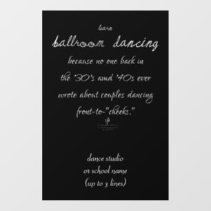 Learn Ballroom Dancing Mex. Silver Wall Decal