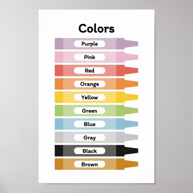 Learn Colors  Poster (Front)