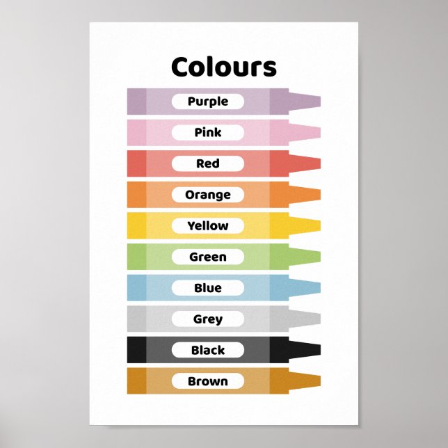 Learn Colours  Poster (Front)