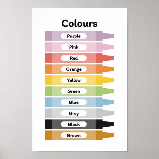 Learn Colours  Poster (Front)