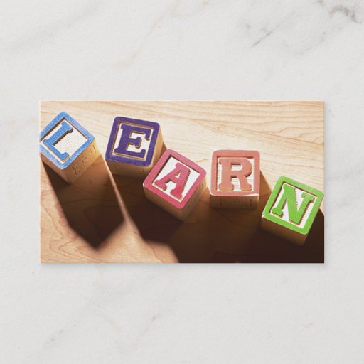 Customizable LEARN EDUCATORS BUSINESS CARD