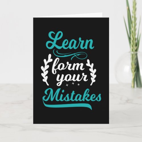 Learn from your mistakes card