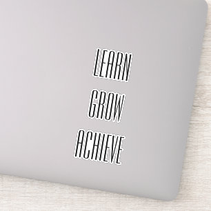 Learn, Grow, Achieve Simple Recipe for Success Sticker