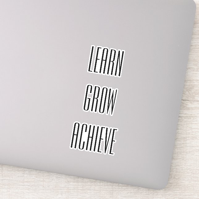 Learn, Grow, Achieve Simple Recipe for Success Sticker (Detail)