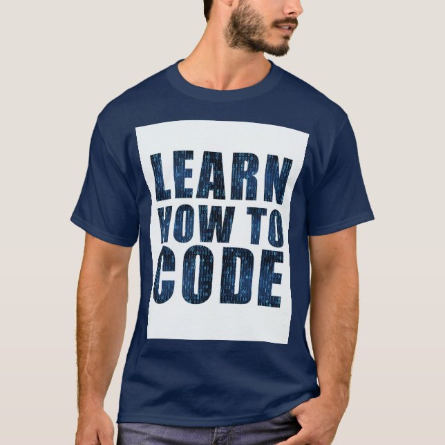 Learn How to Code(Blue) T-Shirt (Front)