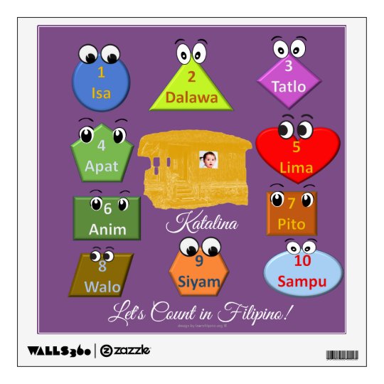 Learn how to count in tagalog wall decal zazzle