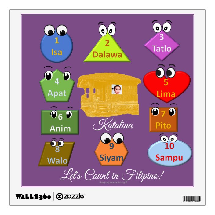 Learn How To Count In Tagalog Wall Decal Zazzle Com