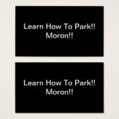 Learn How To Park Moron (Front & Back)