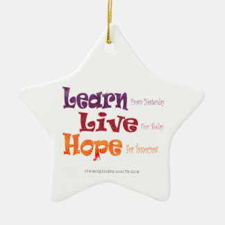 Learn Live Hope Star Ornament