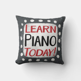 Learn Piano Today Throw Pillow