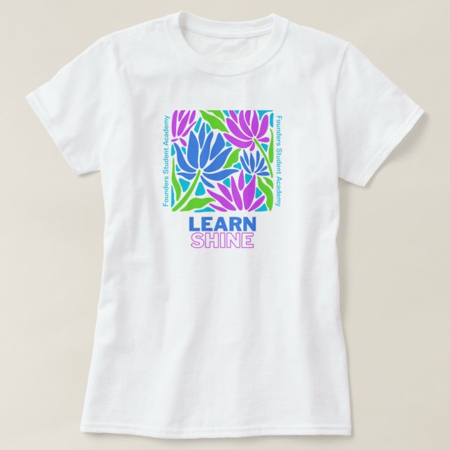 Learn Shine Back To School Teacher T-Shirt (Design Front)
