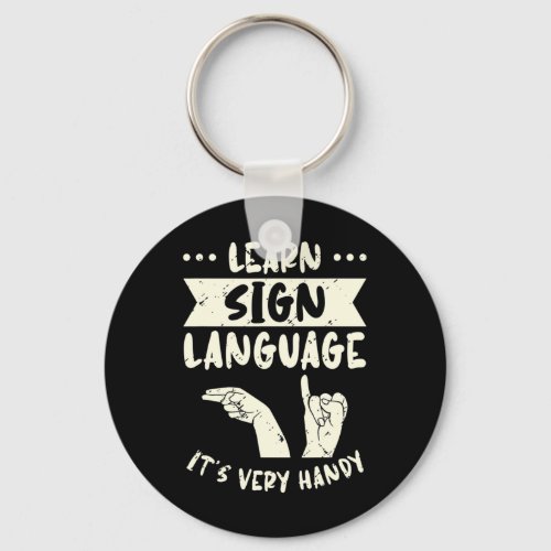 Learn Sign Language Its Very Handy ASL Awareness  Keychain