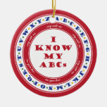 Learn The Alphabet Ornament at Zazzle