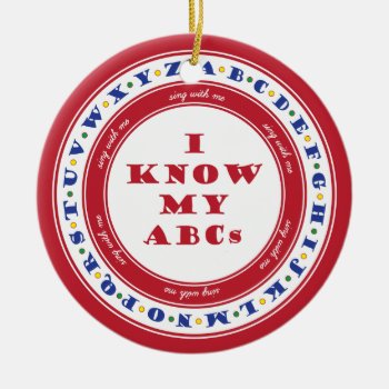 Learn The Alphabet Ornament by StriveDesigns at Zazzle