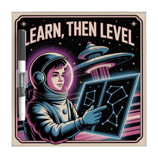 Learn, Then Level Dry Erase Board (Front)