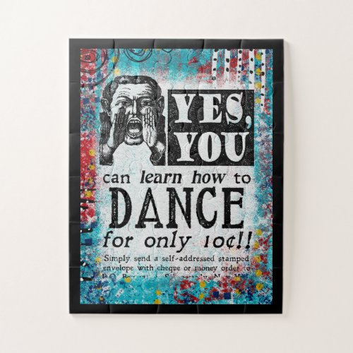 Learn To Dance _ Funny Vintage Ad Jigsaw Puzzle