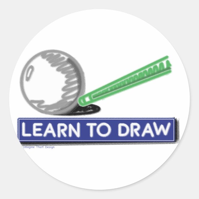 Learn to Draw Classic Round Sticker (Front)