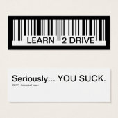 learn to drive barcode (Front & Back)