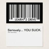 learn to drive barcode (Front & Back)