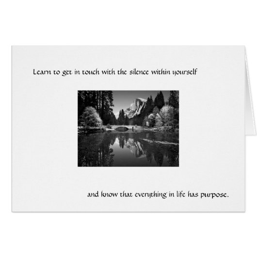 Learn to get in touch with the silence . . . cards (Front Horizontal)