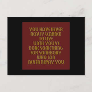 learn to live collection postcard