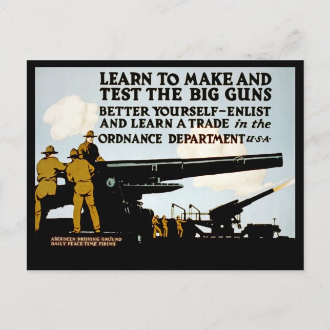 Learn to Make and Test the Big Guns! Postcard (Front)