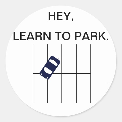 Learn to PARK Classic Round Sticker