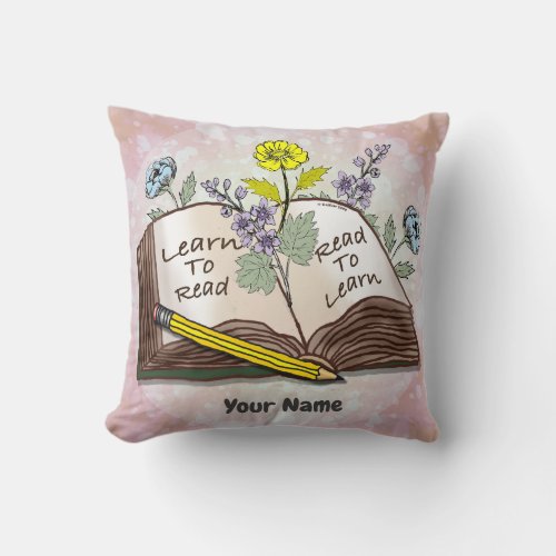 Learn To Read Throw Pillow