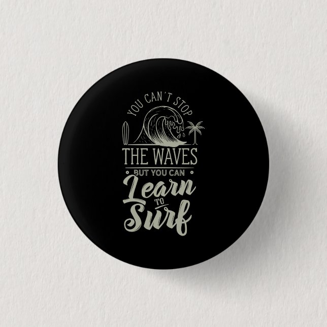 Learn To Surf Button (Front)