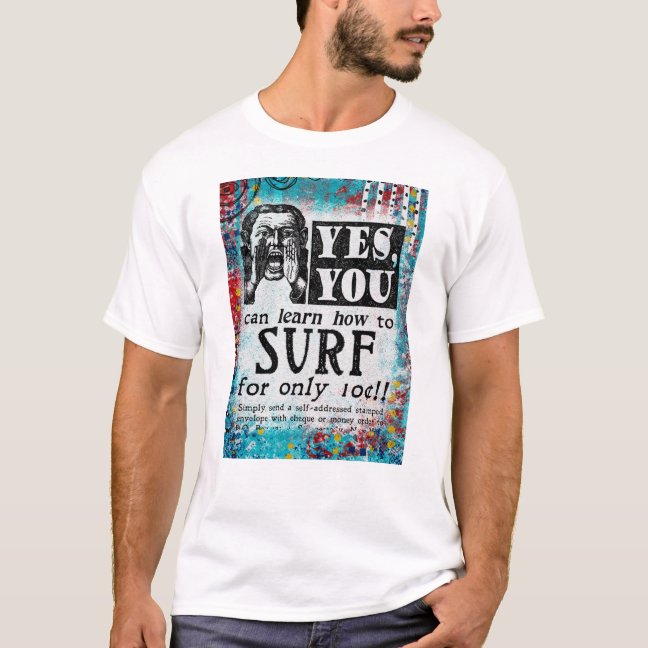 Learn To Surf Graphic Tee - Learn How Vintage Ad