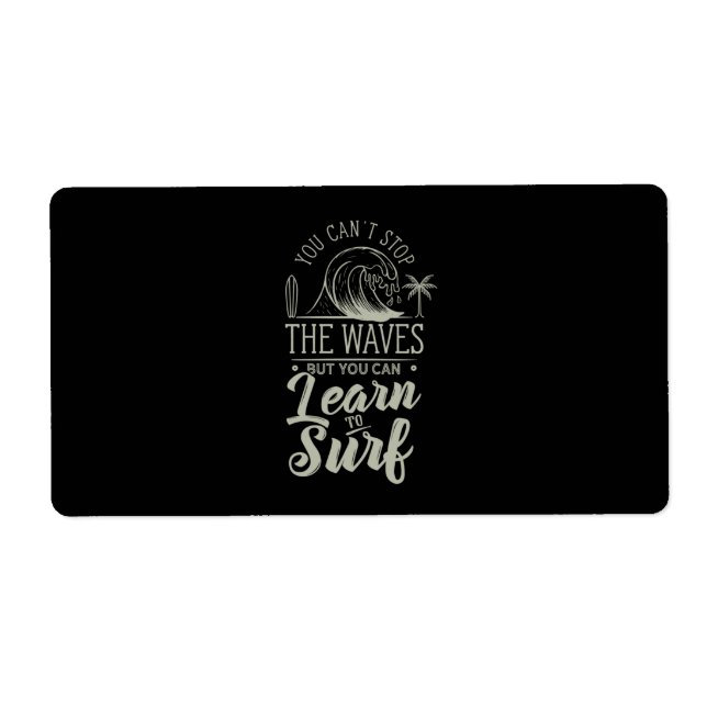 Learn To Surf Label (Front)