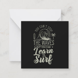 Learn To Surf Note Card