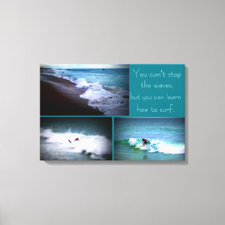 Learn to Surf wall hanging Canvas Print