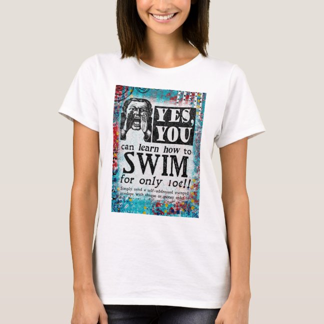 Learn To Swim Tee - Learn How Vintage Ad