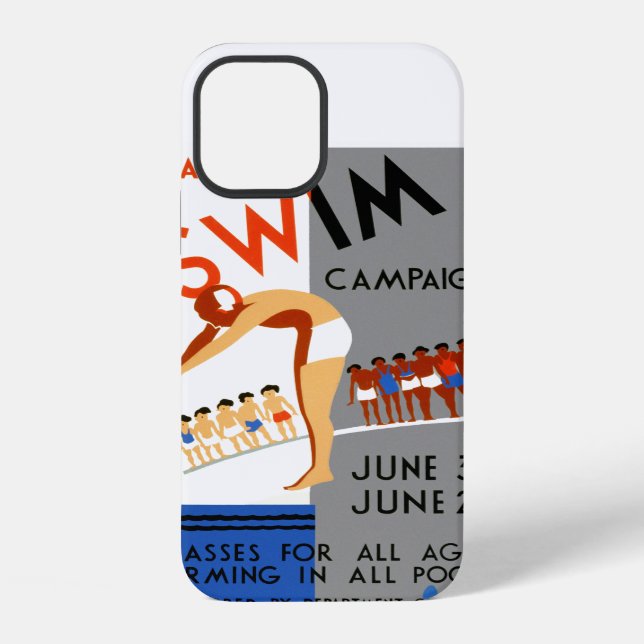 Learn To Swim Iphone Case (Back)