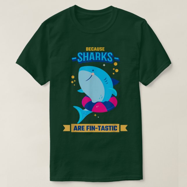 Learn To Swim Make A Spash And Swim Like A Shark  T-Shirt (Design Front)