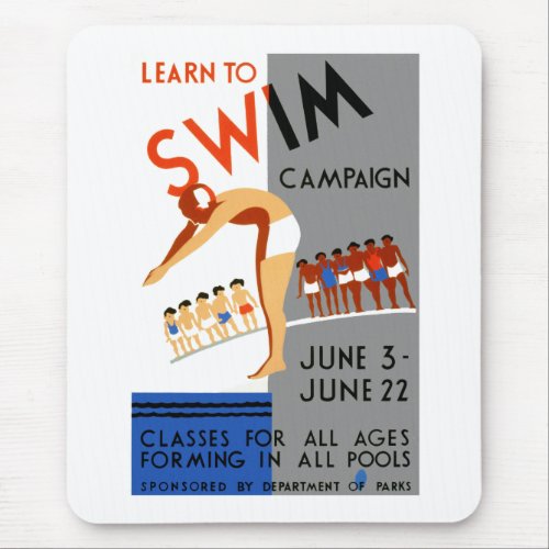 Learn To Swim Mouse Pad