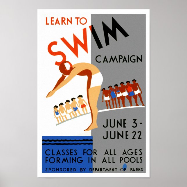Learn To Swim Poster (Front)