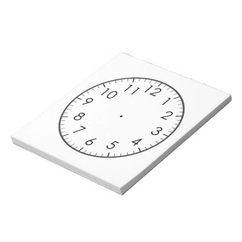 Learn To Tell Time Analog Watch Clock Kids  Notepad