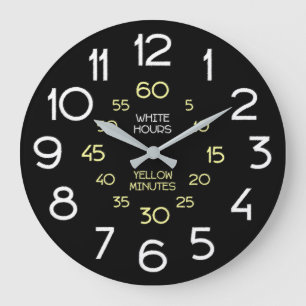 Learn to Tell Time Classroom Chalkboard Wall Clock