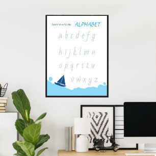 Learn to Write the Alphabet Poster for Kids