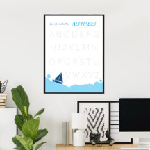 Learn to Write the Alphabet Poster for Kids