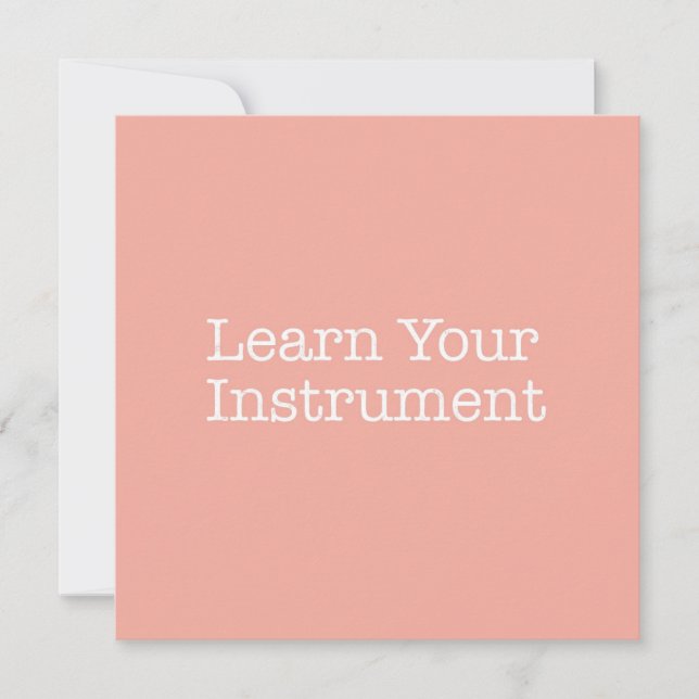 Learn Your Instrument Note Card (Front)