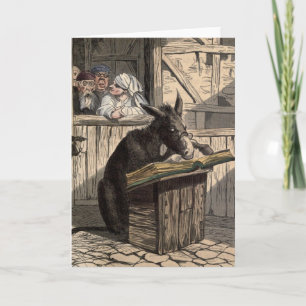 "Learned Donkey" Greeting Card