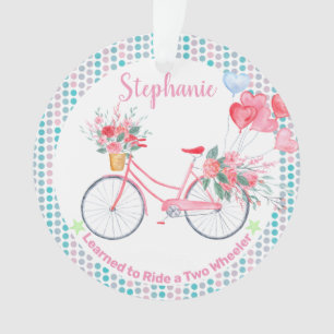 Learned to ride my bicycle Lost the training wheel Ornament