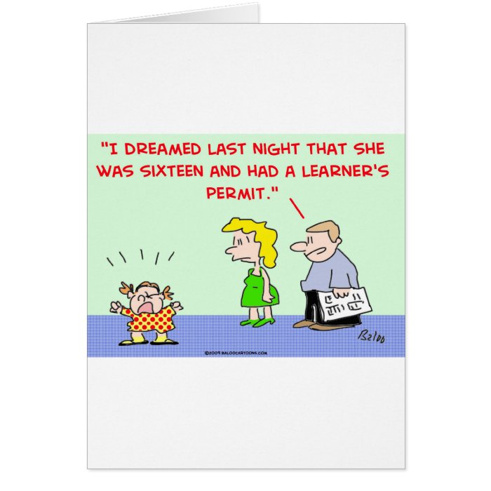 learner's permit greeting cards