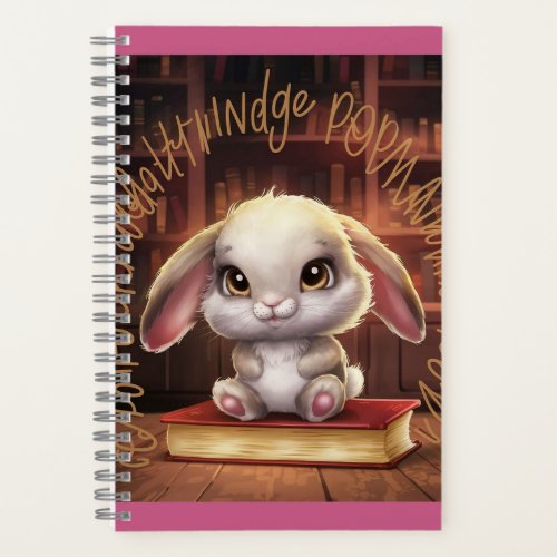 Learning bunny cute animals design  notebook