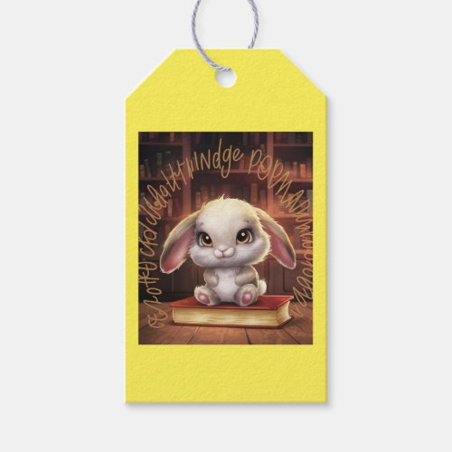 Learning bunny Easter Gift Tags