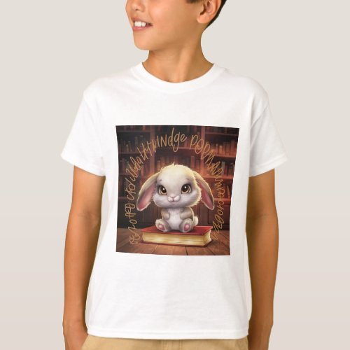 learning bunny kids T_Shirt